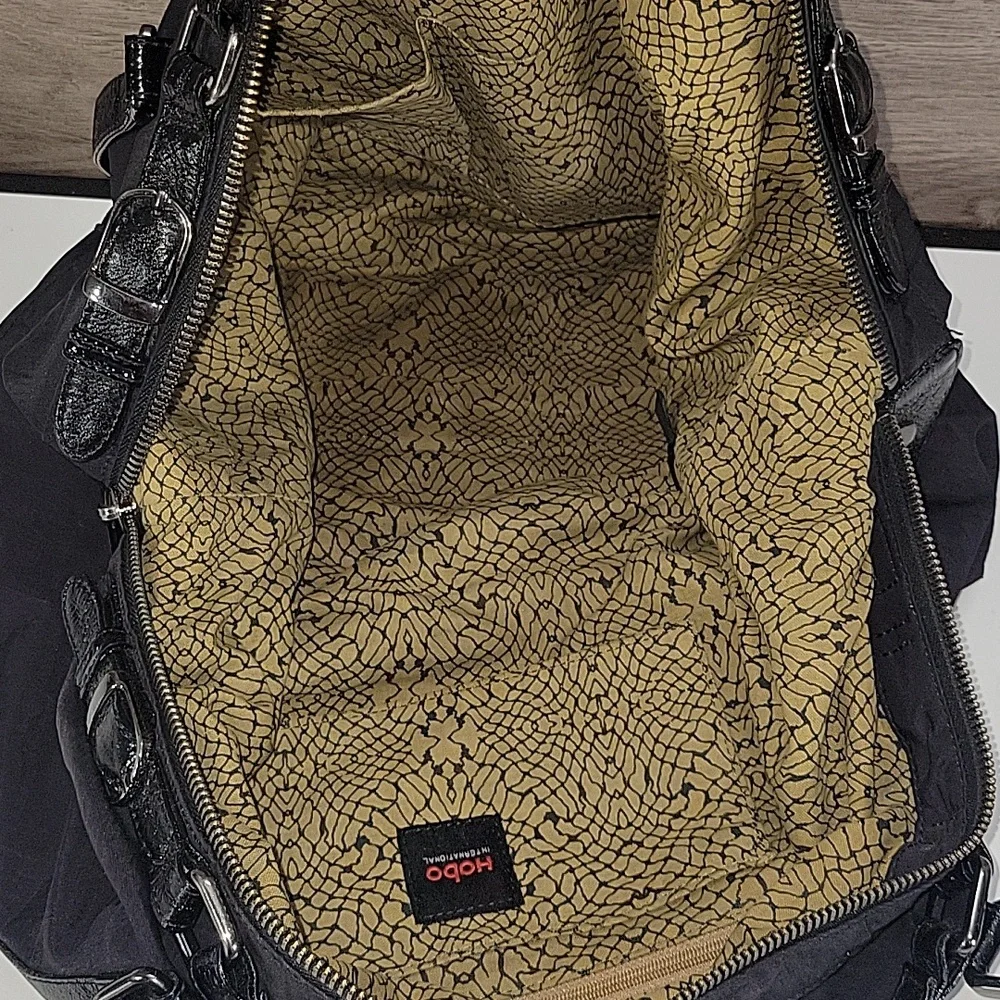 Hobo International Black Nylon /Leather Shoulder Bag